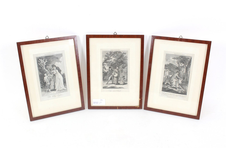 3 Kl. Kupferstiche, gedruckt für das Lady's Magazine