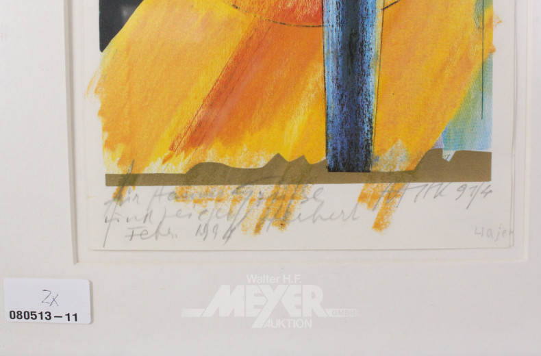 2 Farbserigraphie "abstrakte Komposition"