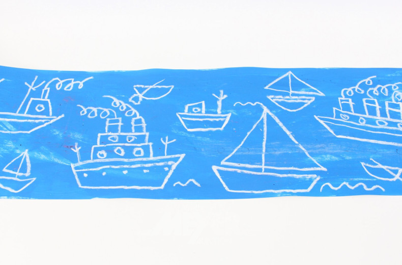 4-teilige Serie 'Bunte Schiffe in Groß und Klein'