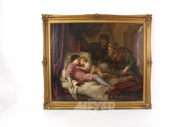 Öldruck "Die Ermordung der Söhne Eduarts" (nach Shakespeare)