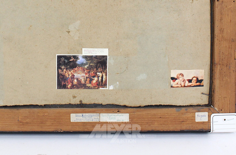 Gemälde "Mythologische Szene begleitet von Puttis"