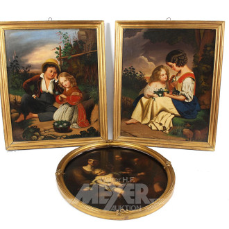 3 Bilder "Geschwisterszenen"