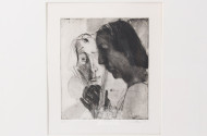 Radierung "Damenportrait"