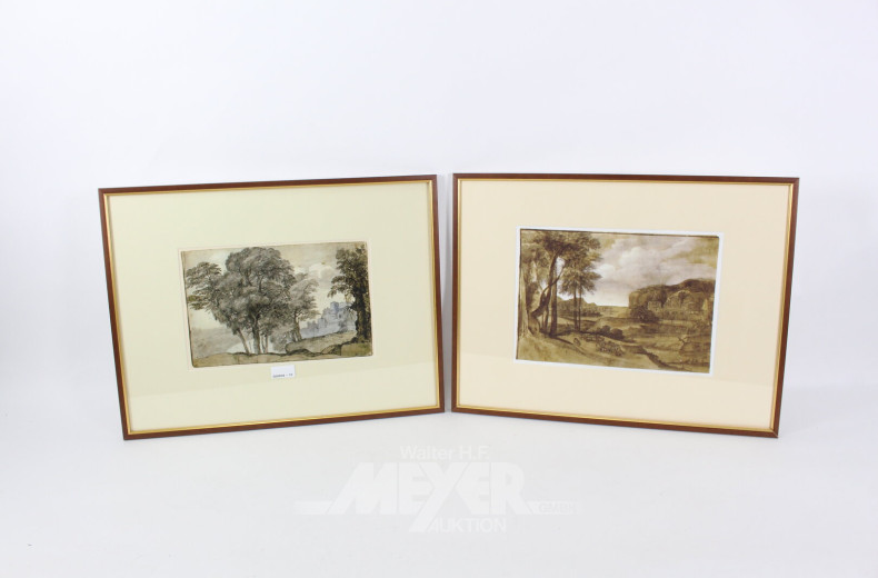 2 Drucke "Landschaften"