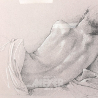 Druck "weibl. liegender Rückenakt"