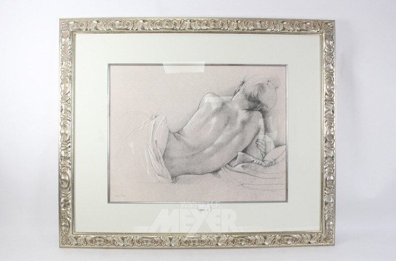 Druck "weibl. liegender Rückenakt"