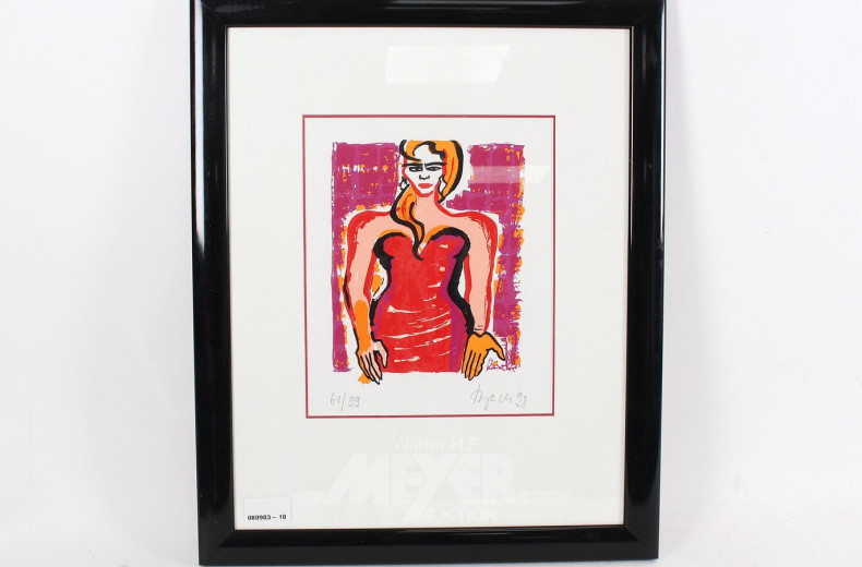 Farbserigraphie 'Küchendiva'