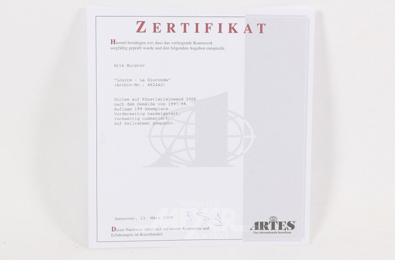 großformatige Fotographik 'Louvre - La Gioconda'