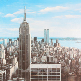Großformatiger Fotodruck 'New York Ariel View'