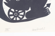 Druckgraphik nach einem Holzschnitt von Axel Hertenstein, Auflage: IXX