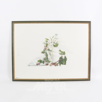 Lithographie "Blumenstillleben"