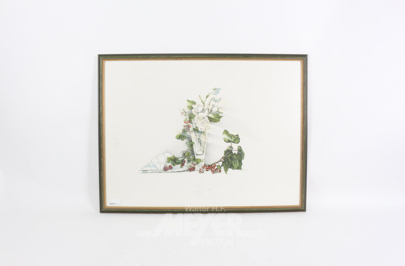 Lithographie "Blumenstillleben"