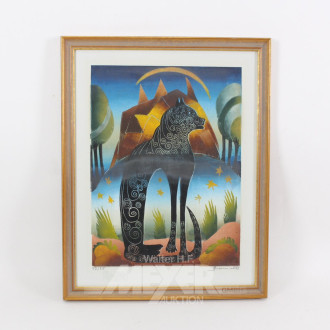 Farblithographie "Fabelwesen"