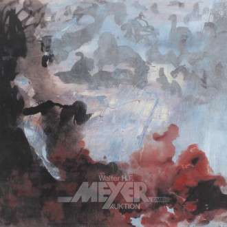 Farblithographie "Baumlandschaft I"