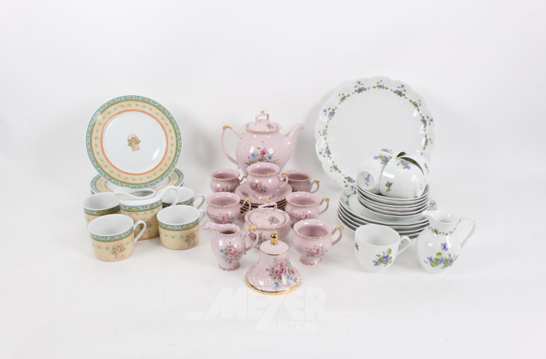 Posten versch. Porz.-Kaffeeserviceteile