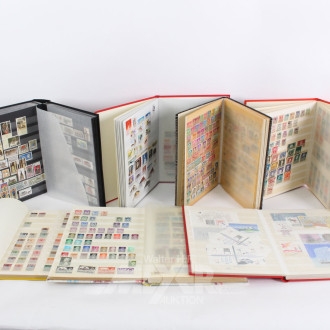 10 Briefmarkenalben sowie div. lose Marken, Deutschland u. Welt