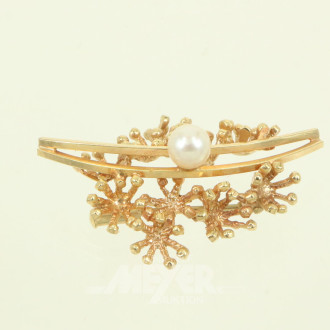 kl. Brosche mit 1 Perle
