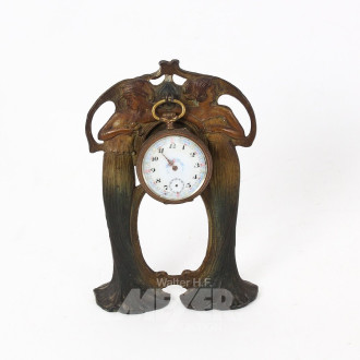 Jugendstil-Taschenuhrenhalter mit Taschenuhr