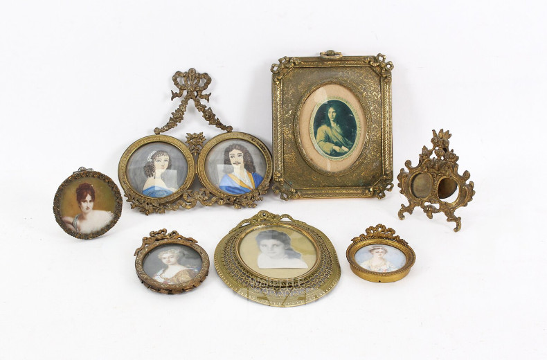 7 Posten div. kl. Bilderrahmen