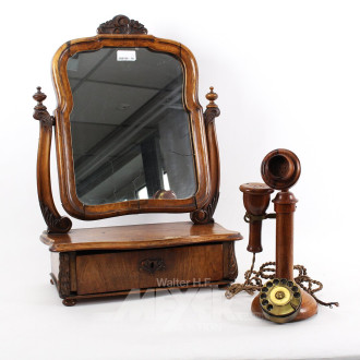 Schminkspiegel, Nußbaum