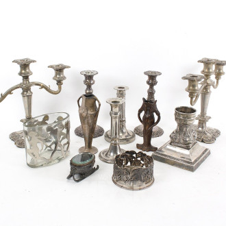Konvolut Kerzenleuchter und Dekorationen