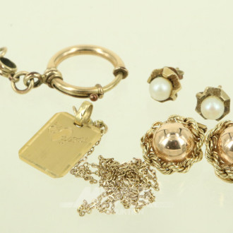 kl. Konvolut Altgold, best. aus: