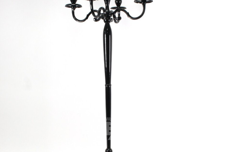 Standkerzenleuchter, 5-flammig, Metall schwarz