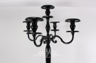 Standkerzenleuchter, 5-flammig, Metall schwarz