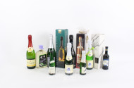 12 Flaschen Sekt und Weinbrand