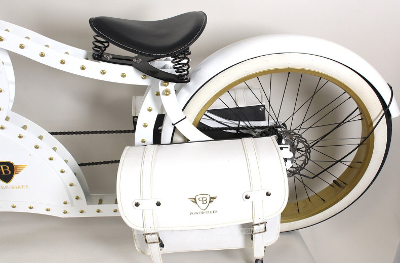 Power-Bike, Retro-Cruiser, E-Bike, weiß