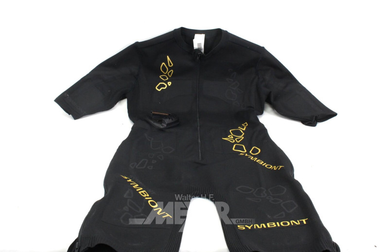 Posten EMS-Anzüge, gebraucht, tls. unbenutzt, aus Fitnessstudio-Insolvenz, ca. 59 Stk., Hersteller Symbiont, Modell 'Tec' in den Größen: