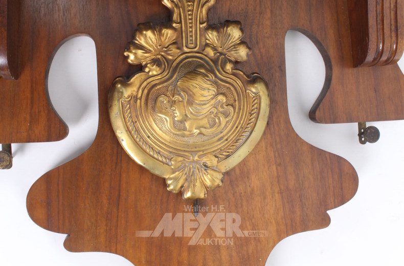 Jugendstil-Wanduhr, Eiche, um 1910