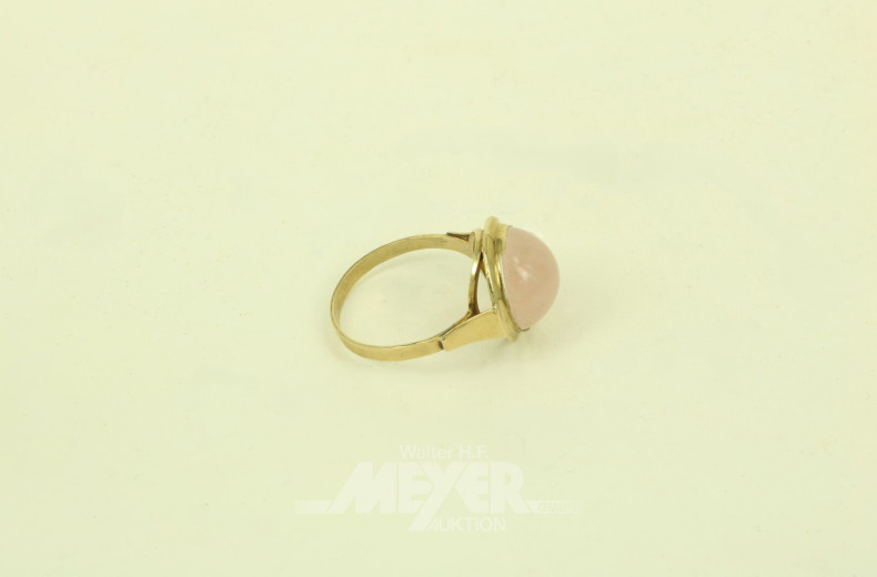 Ring mit Rosenquarz-Cabochon