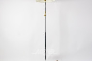 Stehlampe, chrom-/messingfarbener Metallfuß