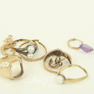 Konvolut Bruch- u. Zahngold in überw. 333 GG