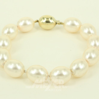 Perlenarmband mit Schließe in 585 GG