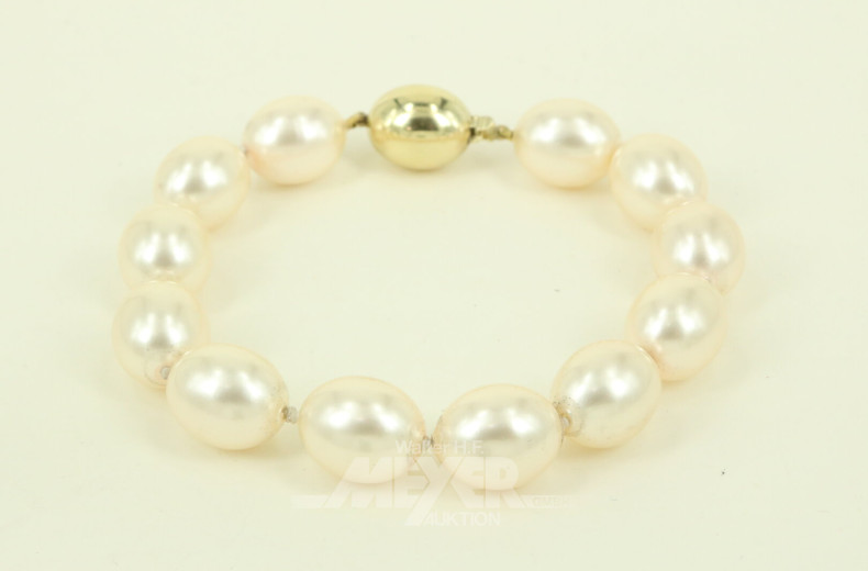 Perlenarmband mit Schließe in 585 GG