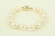 Perlenarmband mit Schließe in 585 GG