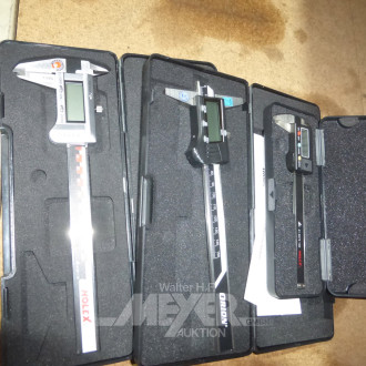 2 Digitalmessschieber und 1 Digitaltiefenmaß, 2 x HOLEX u. ORION