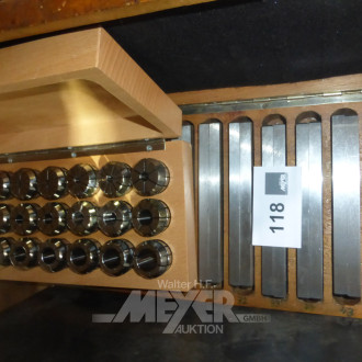 Posten geschliffene Unterlagen und Werkzeugspannzangen