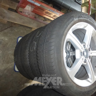 Satz Alufelgen  CONTINENTAL, M & S, für MB aktuelle B-Klasse, 205/55 R17