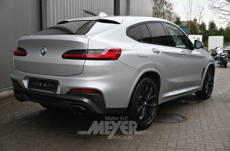 BMW x4 M40d, glaciersilber metallic