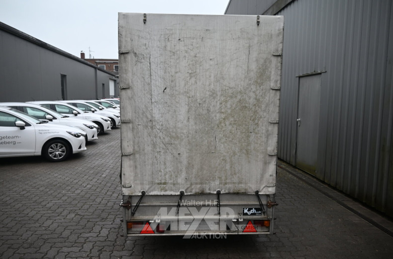 Tandemanhänger, Plane/Spriegel mit Auflaufbremse