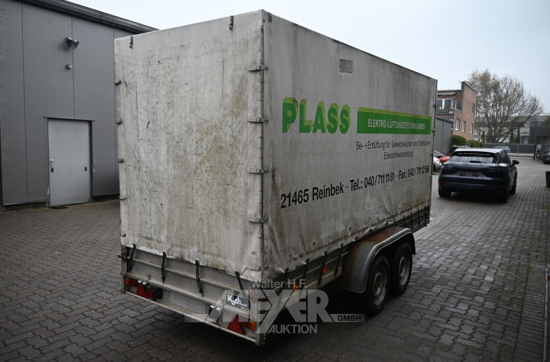 Tandemanhänger, Plane/Spriegel mit Auflaufbremse