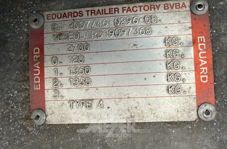 Anhänger EDUARDS K4 mit Kippvorrichtung