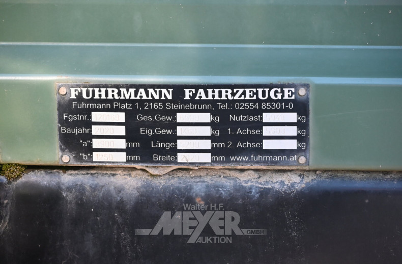 Dreiseiten-Kippanhänger FUHRMANN