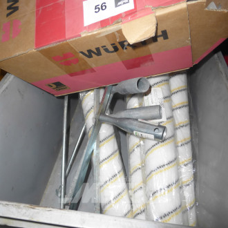 Posten Malerzubehör sowie Einglasteile