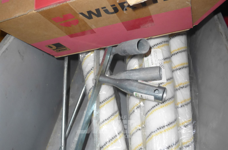 Posten Malerzubehör sowie Einglasteile