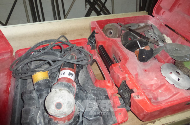 Beton-Winkelschleifmaschine mit Zubehör