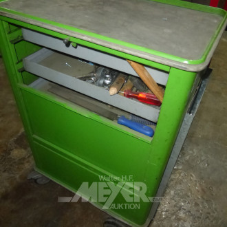 Werkstattwagen mit Inhalt: div. Hand- und Montagewerkzeug